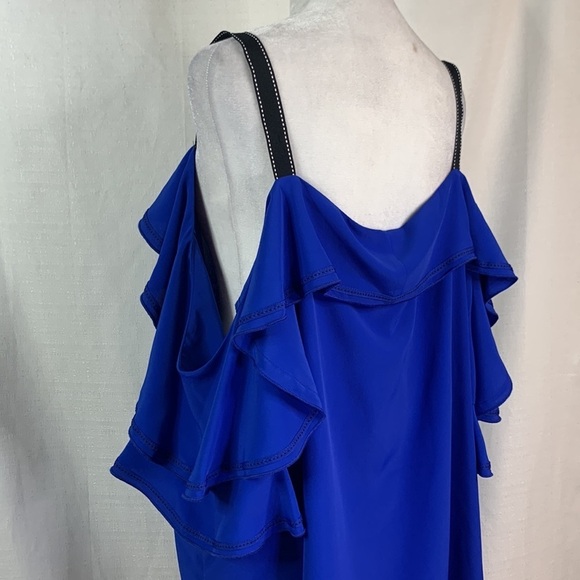 Gibson Latimer Blue Cold Shoulder Top- NWT - Picture 10 of 14